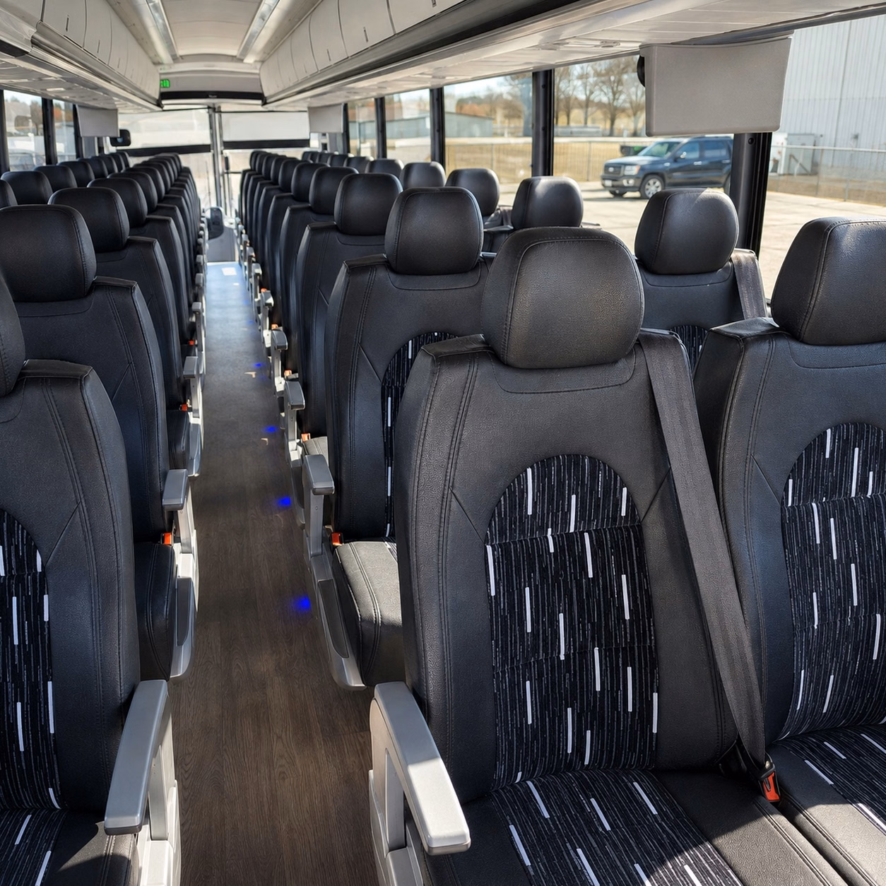 fort worth charter bus interior