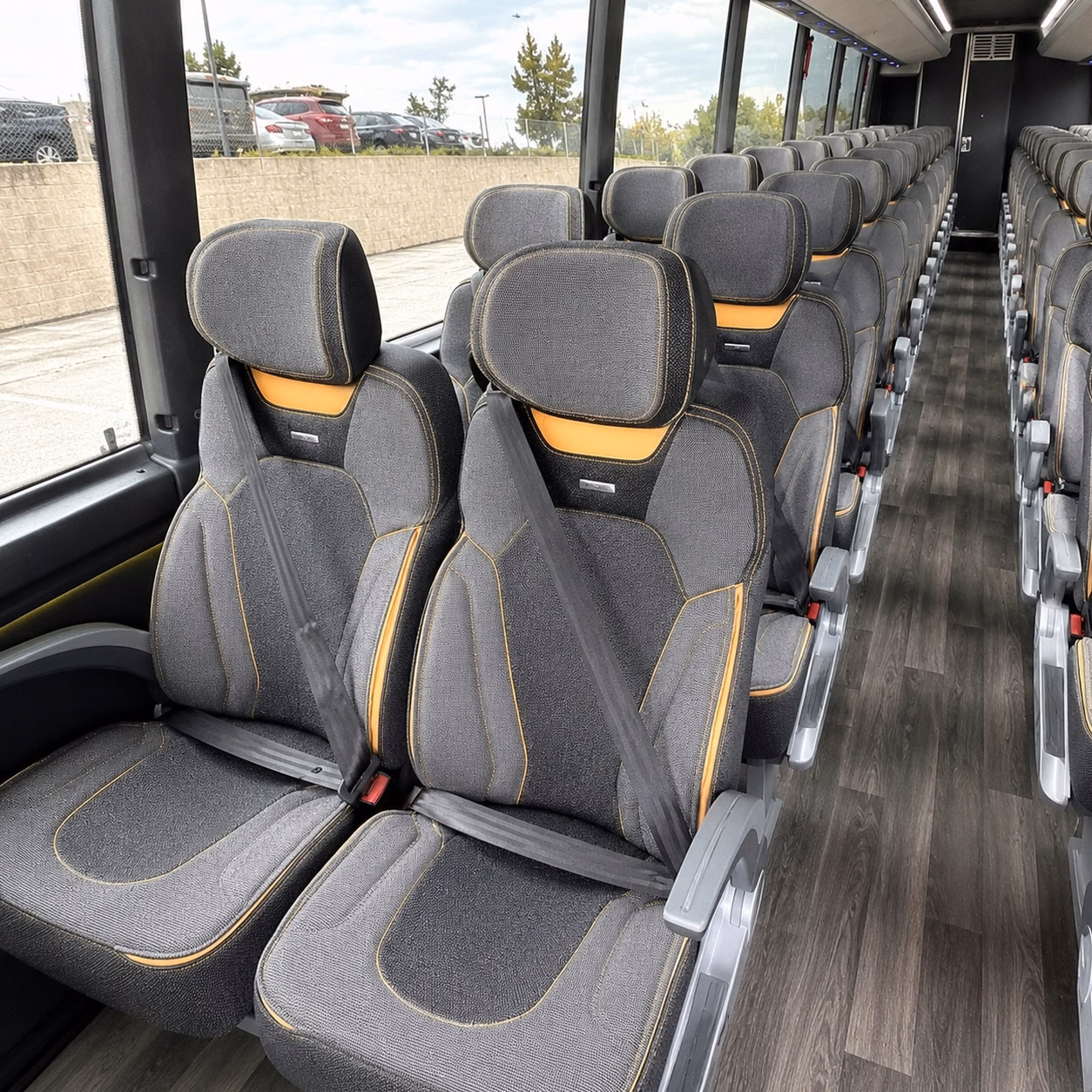 fort worth charter bus rental interior